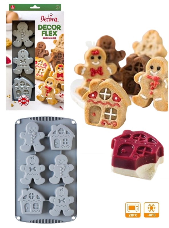 Decora Decoflex Gingerman Baking Pan – Gingerman Semi-Cold + Christmas House