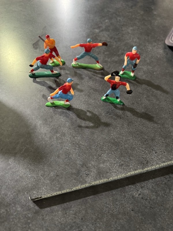Six Vintage Wilton Baseball Player Cake Topper Figures Hong Kong