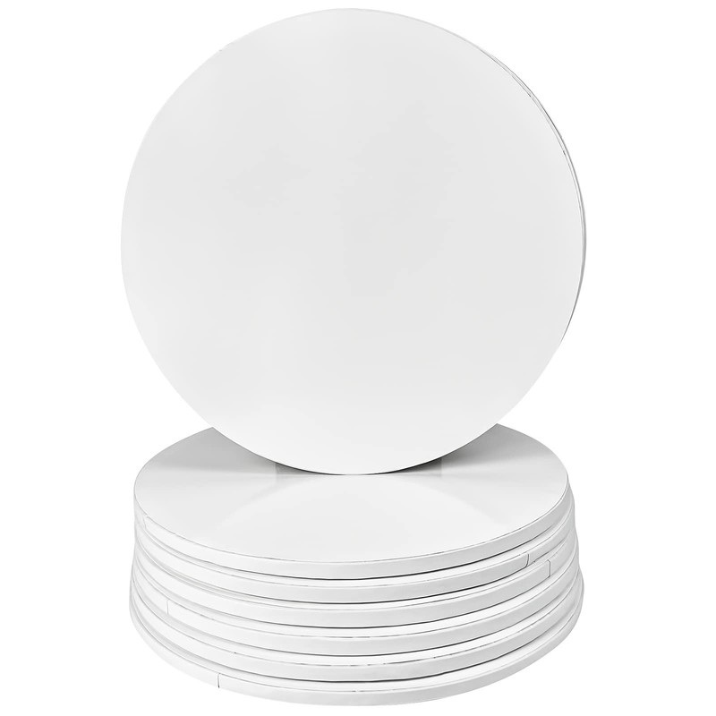 6 PCS 10 Inch Round Cake Board Drums White Thick Greaseproof Sturdy Base gallery