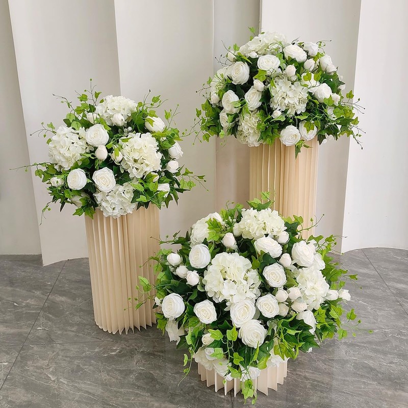 Weispark 100Pcs Artificial Hydrangea Flowers Fake Flowers Silk Hydrangea Full gallery