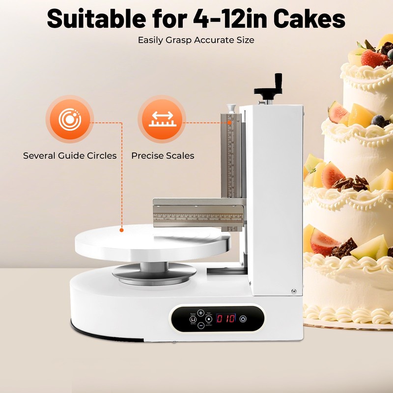 Birthday Cake Cream Smooth Coating Decor Machine Cake Cream Spreading Machine gallery