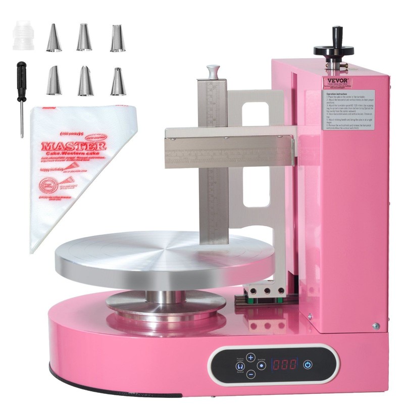 Programmable Cake Decorating Rig 4-12in 35cm Base 25-320RPM Precision Spread