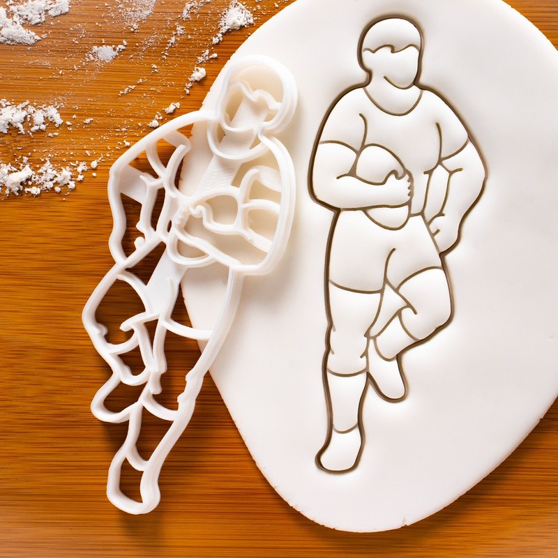 Rugby Player & Ball Cookie Cutters - sports team championship league football gallery