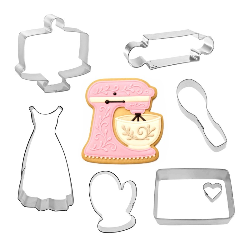 Baking Cookie Cutter 8 Piece Set from The Cookie Cutter Shop – Oven Mitt, Cak…