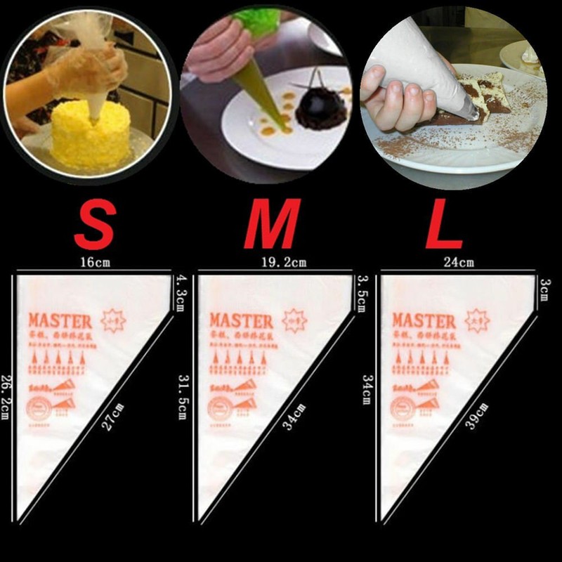 100pcs Plastic Disposable Pastry Bag Icing Piping Cake Cupcake Decorating Bags gallery
