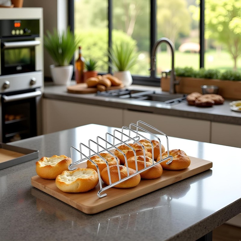 Silver 8 Holes Stainless Steel Tool Toast Cooling Grid Bread Rack Rectangle Air