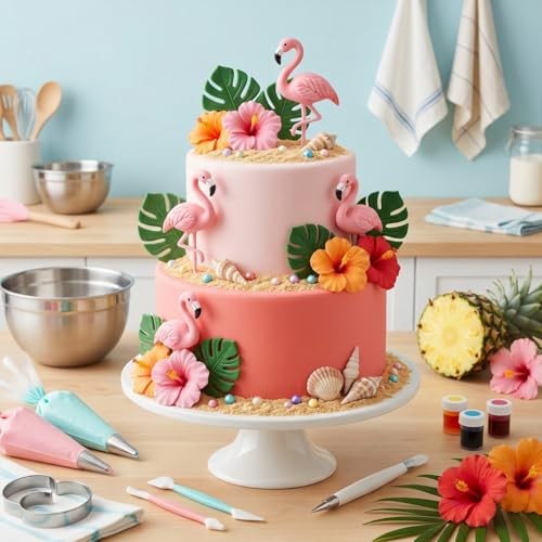 3D Flamingo Fondant Molds Flamingo Silicone Mold for Cake Decorating Style G gallery