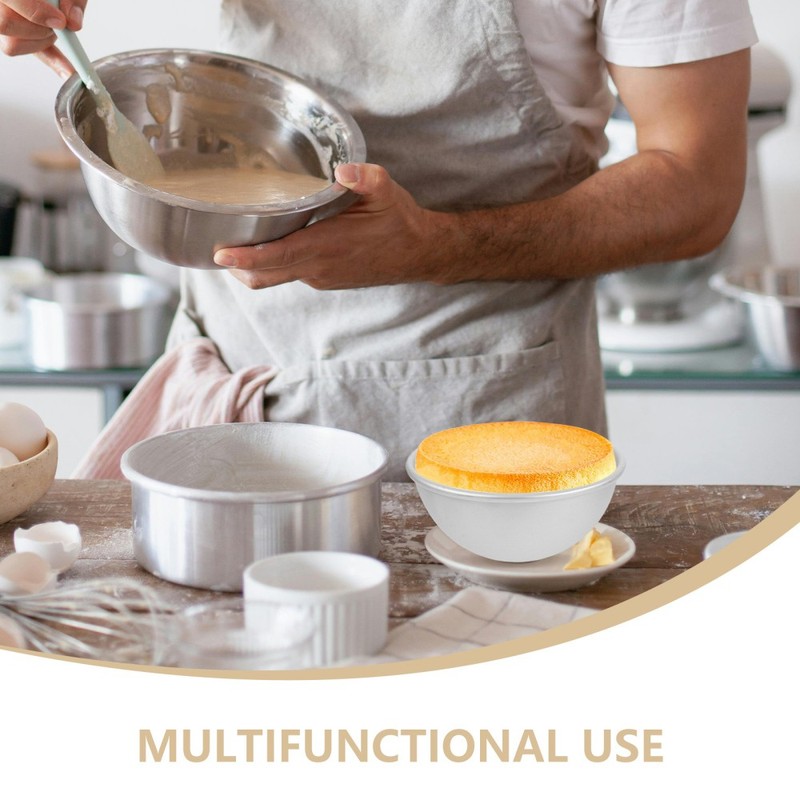 6pcs Half Ball Cake Mold Aluminum Alloy Nonstick Pan for Baking Soap Pans gallery