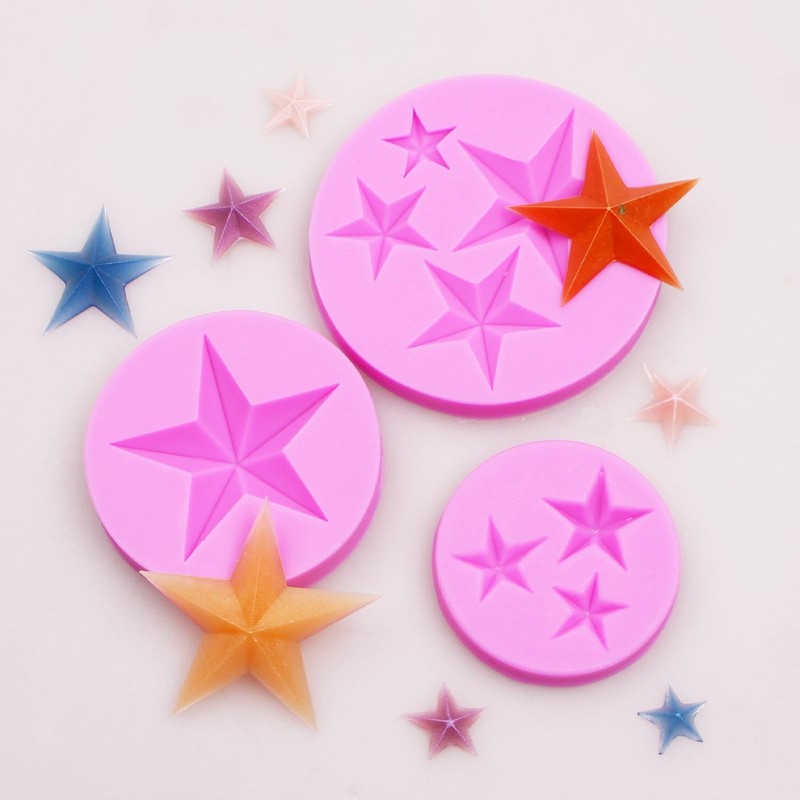 Set of 3 Silicone Fondant Molds 3D Chocolate Molds for Cake Pudding Candy gallery