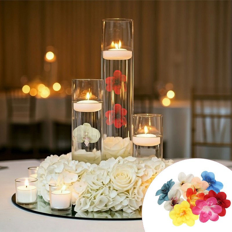 20 Pcs Artificial Cattleya Flower Heads, Fake Cattleya Heads, Autumn Champagne gallery