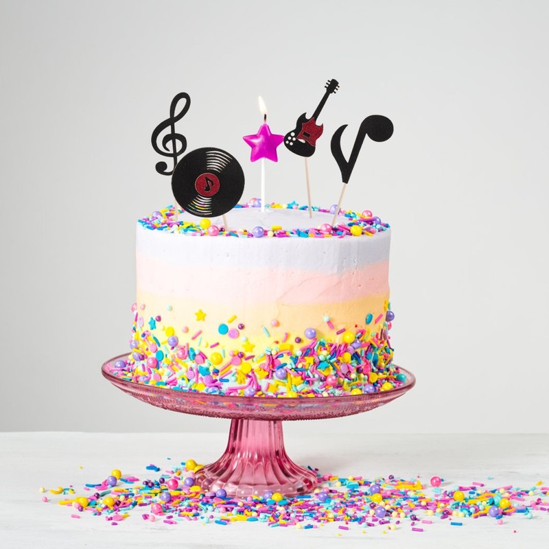 24Pcs Music Note Cupcake Toppers Vinyl Record Decorations Baby Shower Theme gallery