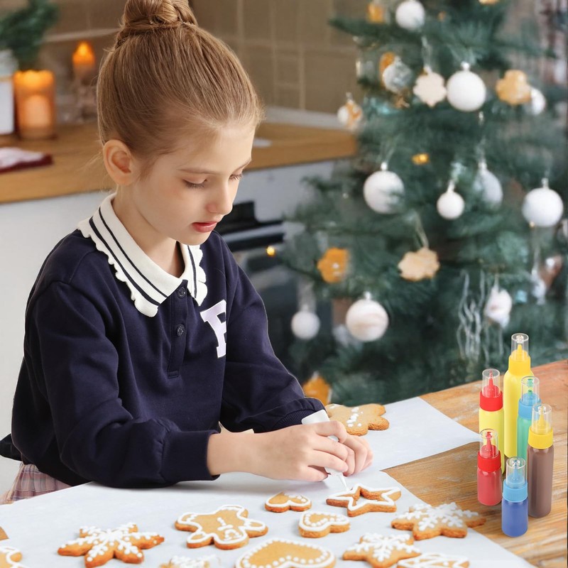 YGDZ Icing Bottle for Cookie Decorating, 10 Multiple sizes, Clear/Colorless gallery