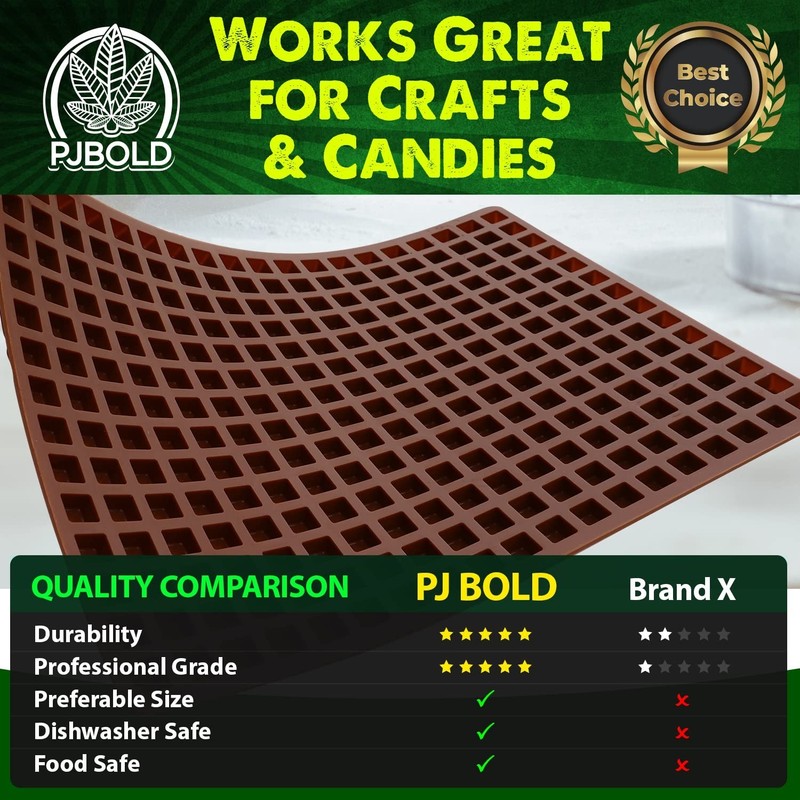 Square Silicone Candy Mold - 266 Cavity, 2mL for Chocolates, Gummies & Treats gallery