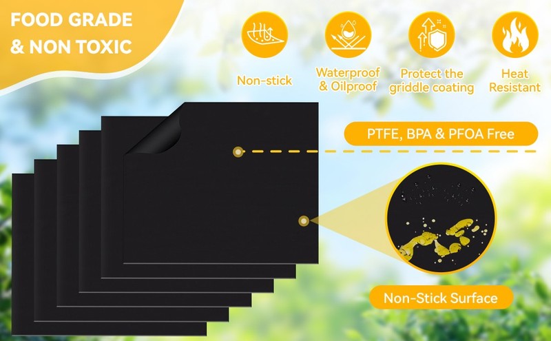 6PCs Teflon Mats Oven Liner Compatible with Bella 10''x20'' Ceramic Fold-n-Store gallery
