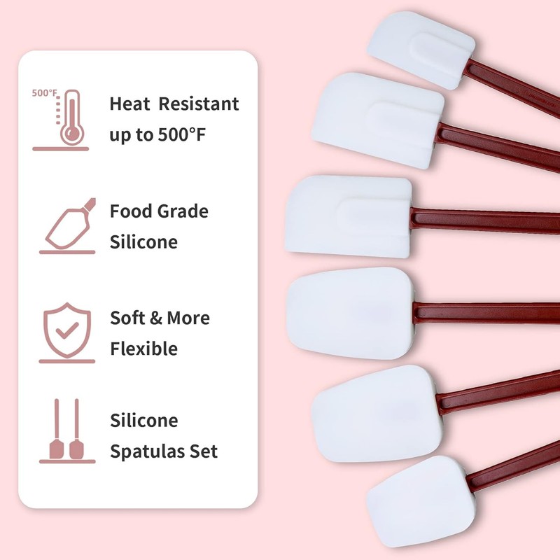 10 INCH Silicone Spatulas Heat Resistant Heavy Duty Rubber Spatulas gallery