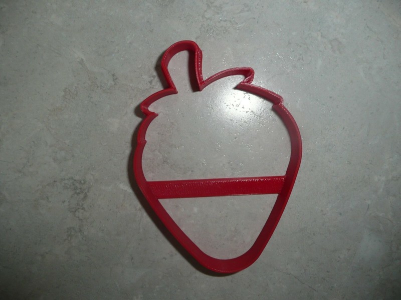 STRAWBERRY OUTLINE SWEET JUICY SUMMER FRUIT COOKIE CUTTER USA PR3768 gallery