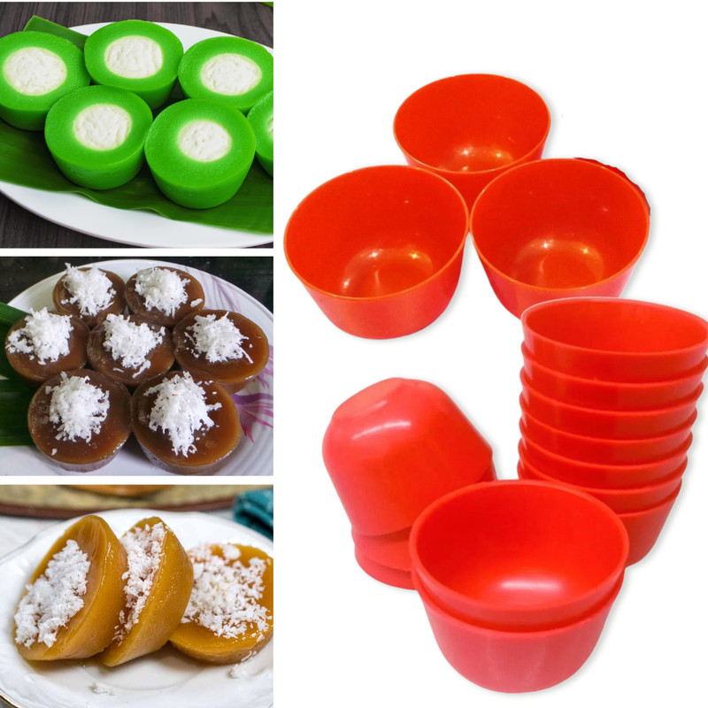 Puto Mold Talam Banh Bong Pichi Pichi Kutsinta Cup Dessert 36 Pcs 5cm Red Molder