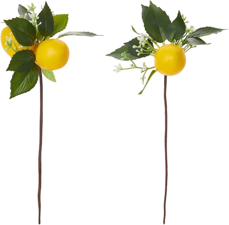 2 Pa 10.2 inch Simulat Artificial Lemons es Faux Lemons with