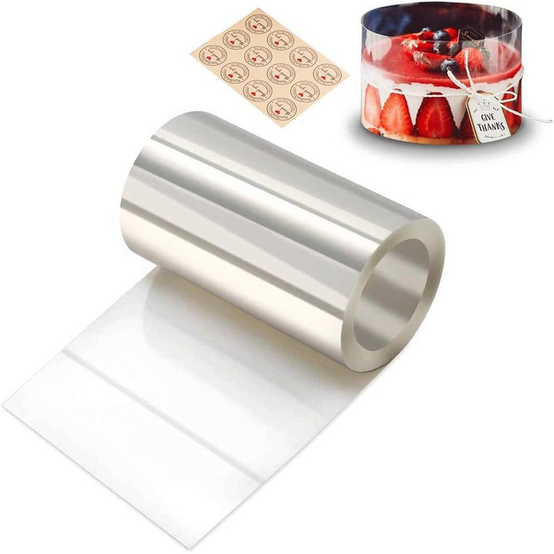 Clear Cake Collars 4 x 394 Inch Acetate Rolls Pack of 10 Mousse Strips gallery