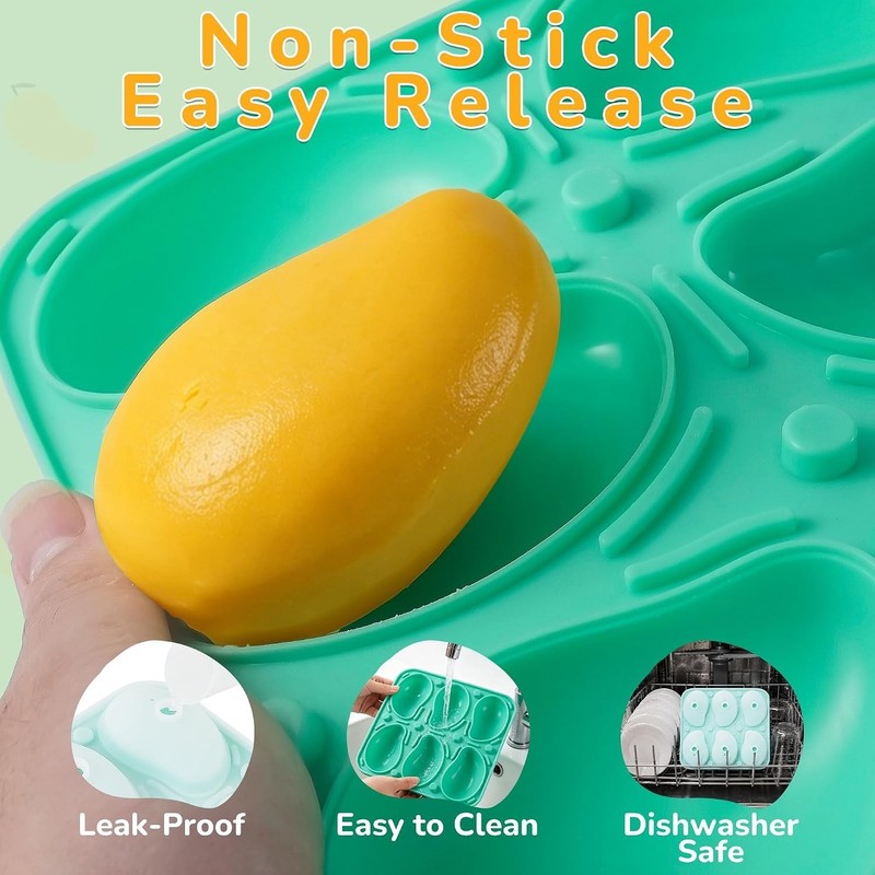 3D Mango Mold for Mousse,1Pack 6Cavities Fruit Pastry Mango Silicone Mold for... gallery