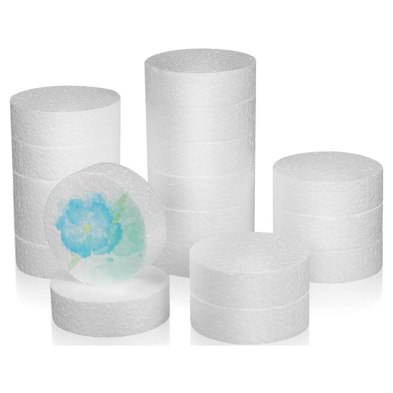18 Pcs Round Foam Circles Craft Foam Plates Cake Decorating Blanks Set