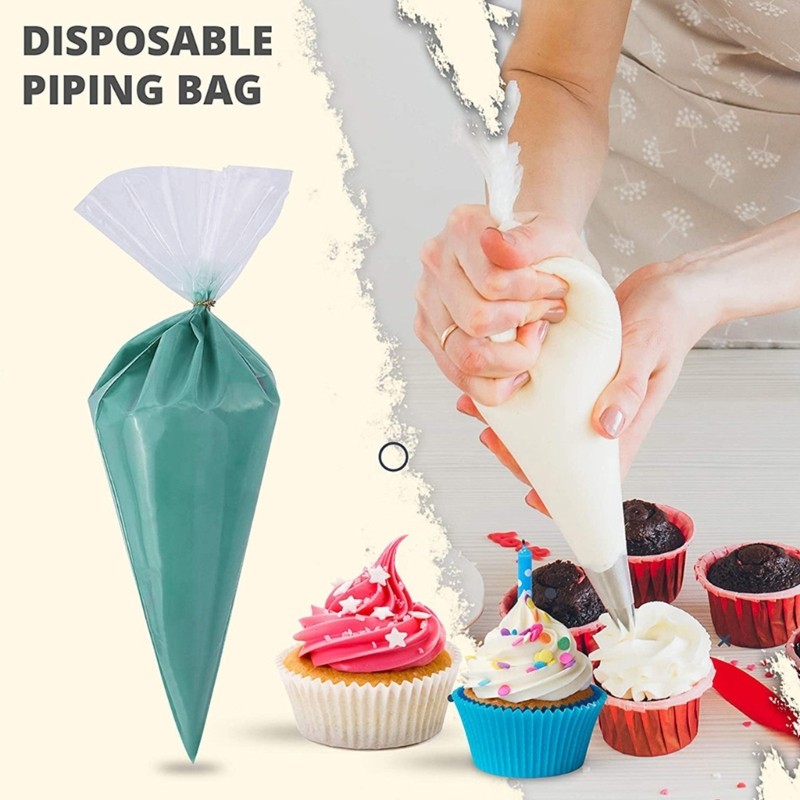100 PCS Disposable Cake Decorating Bags Thick Pastry Bags Easy to Use and Hold