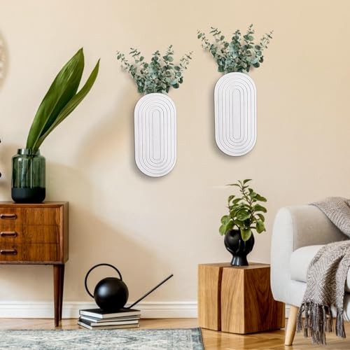 2PCS Wood Wall Planter for Indoor Plants, Wooden Hanging Planter for Dried gallery