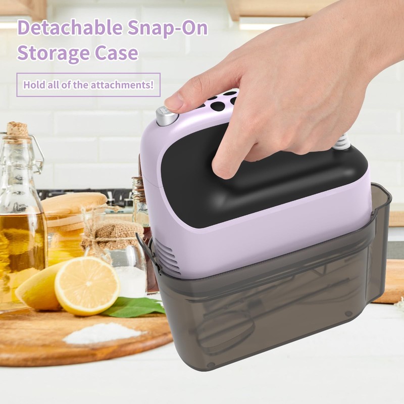 9-Speed Digital Hand Mixer Electric, 400W Powerful DC Motor, Hand Mixer Elect... gallery