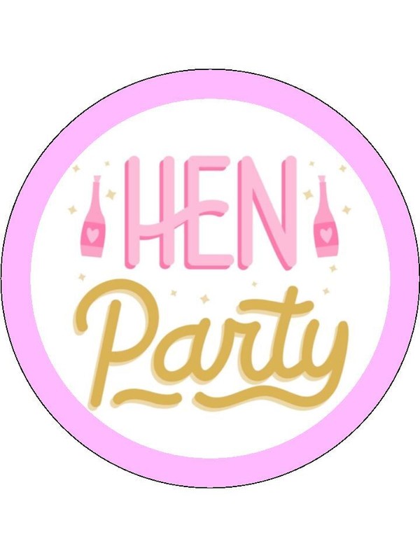 Hens Party Edible Wafer Cake & Cupcake Toppers – Bride To Be Cake Decorations