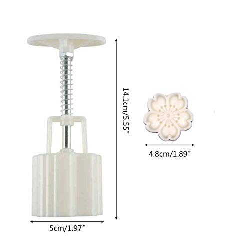 4pcs Moon Cake Mold Set - Cherry Blossom Floral Cookie Stamps for DIY Pastry Dec gallery