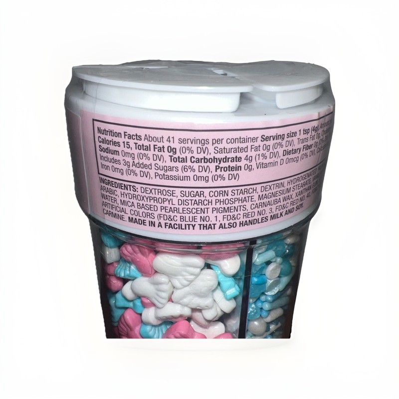 Sarah’s Bakeshop Baby Shower Sprinkles - 4 Varieties In Dispenser Bottle- New gallery