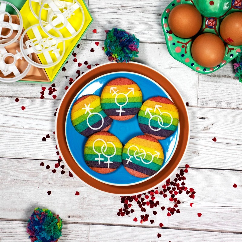 LGBTQ Symbol Cookie Cutters - lesbian gay bisexual transgender genderqueer pride gallery