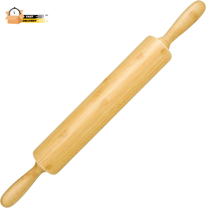 17.5 Inch Wooden Rolling Pin for Baking – Long Dough Roller for All Baking Need