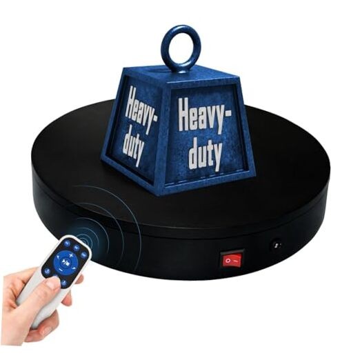 Remote Motorized Electric Turntable Rotating Display 7.9inch/Black/100Lbs Load