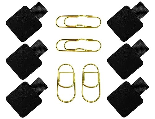 10 Pieces Self-Adhesive Pen Loop, Stainless Steel Pen Clips, Pencil Elastic