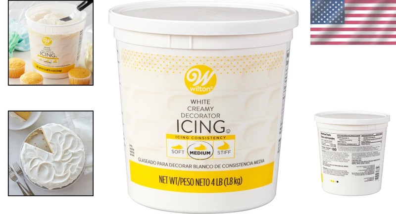 Creamy White Cake Frosting, 4 lb Tub gallery