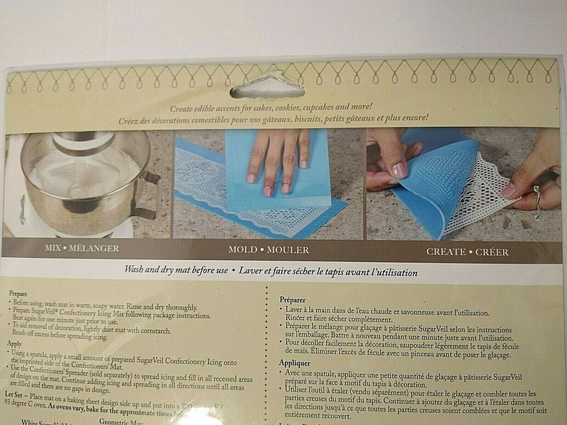 SugarVeil Silicone Cake Topper Confectioner Mat Geometric Blue gallery