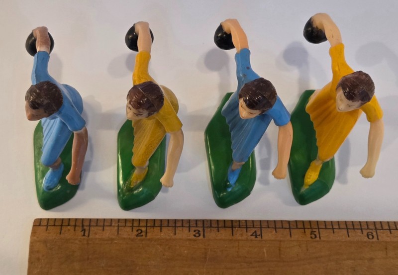 Vintage Wilton Bowling League Women Cake Topper Figures 1960s Mid Century Craft gallery