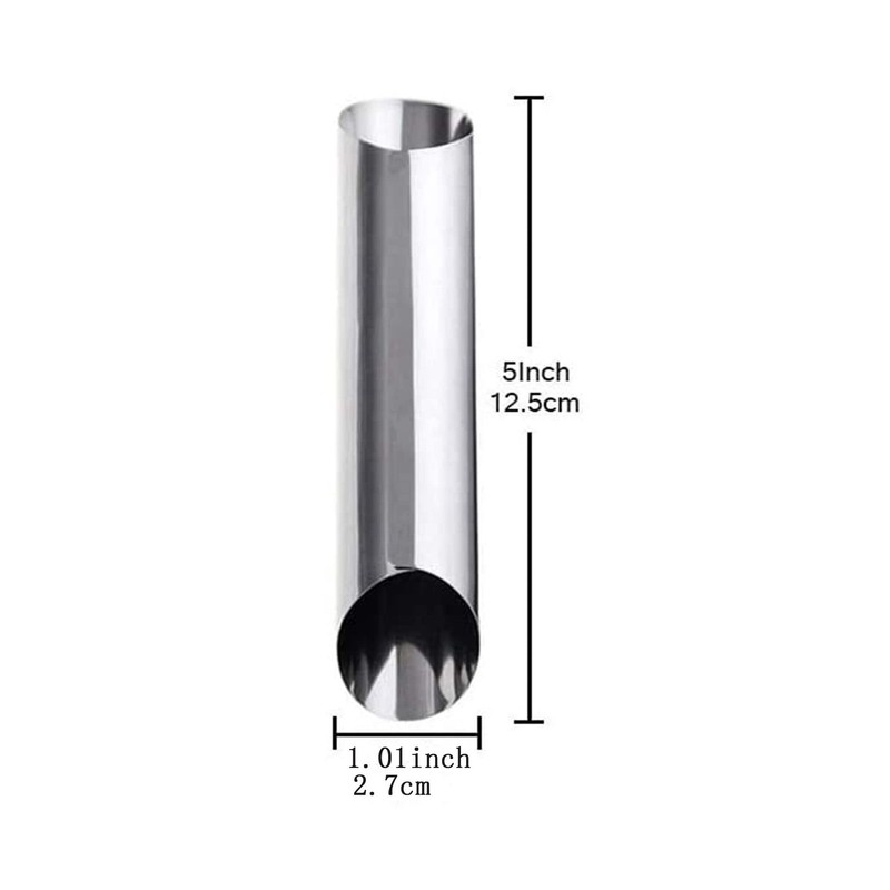 8 PCS Cannoli Tubes Stainless Steel 5 Inch Pancake Cream Croissant Spiral DIY gallery