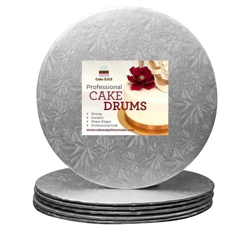 18 Inch Silver Round Cake Board Drums for Displaying Cakes 1/4 Inch Thick *25/PK