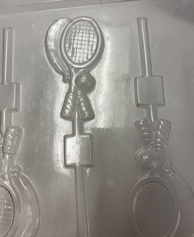 Set of (4) Tennis Racket Chocolate Candy Lollipop Molds  gallery