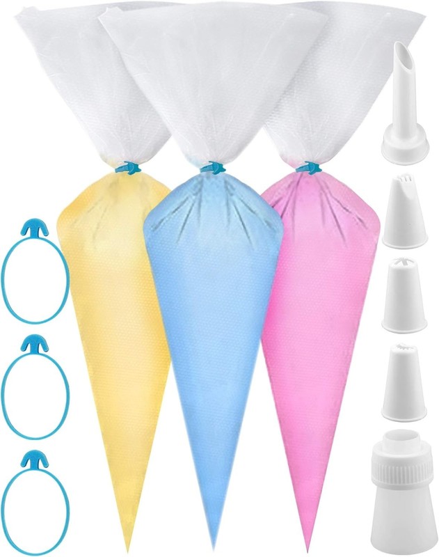 Pastry Bag - 100 Pieces 16 Inch [Extra Thick] Disposable Piping Bags Set with... gallery