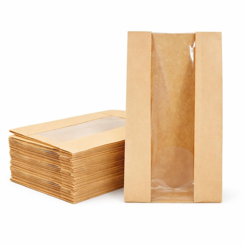 100 Sourdough Bread Bags For Homemade Loaf Kraft Brown Paper Bread Bags with …