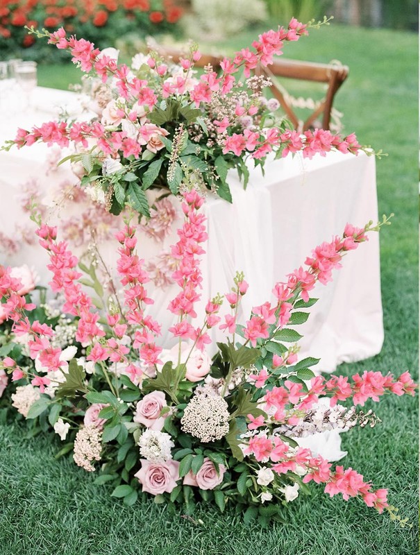 Pink Delphinium Artificial Flowers,8PCS Artificial Snapdragon Flowers 33.5'' Tal gallery