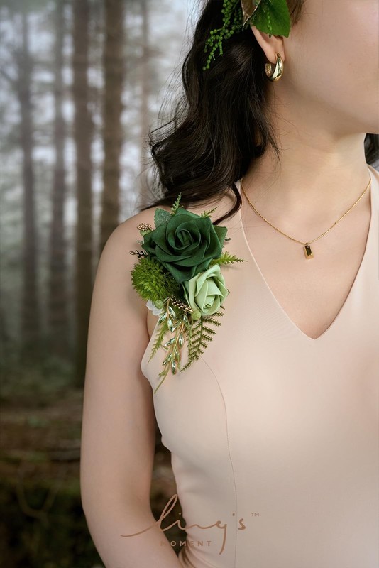 Ling's moment Artificial Flowers Box: Faux Roses, Greenery Stems, Foam - DIY Dec gallery