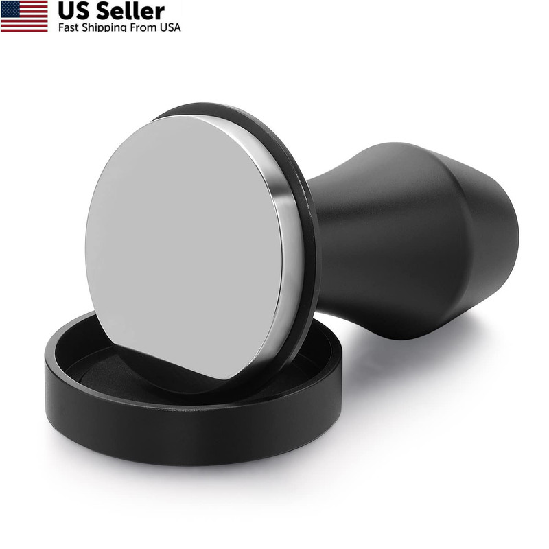 V4 Coffee Tamper 53.3mm Spring-Loaded Espresso Tamper with 3 Springs Stand Black gallery