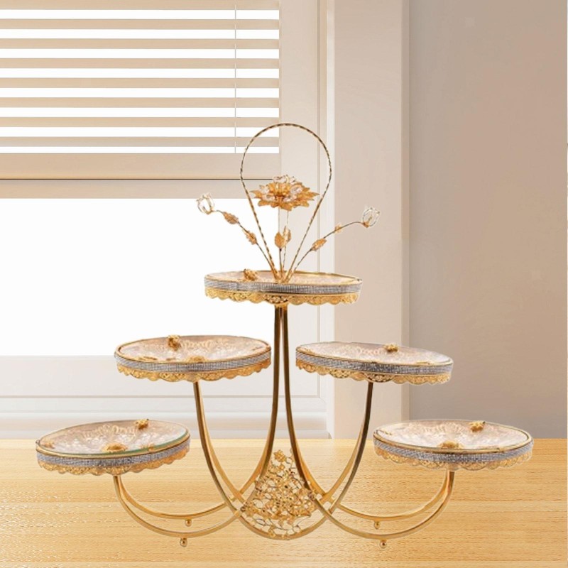 Fruit Bowls Serving Tray 5 Tiered Decor Decorative Kitchen Holiday Dried Fruit