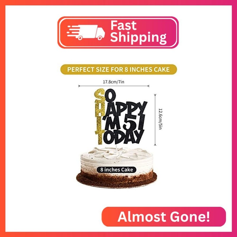 Funny 51st Birthday Cake Topper For Men Women Happy 51st Birthday Decorations Fo gallery