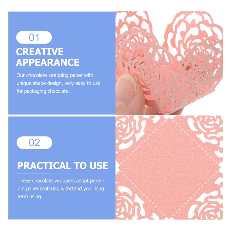 50 PCS Chocolate Paper Cups Truffle Wrapper Mini Baking Candy Packing Trays gallery