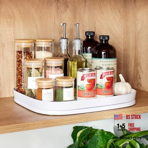 MagicTrack Rectangle Lazy Susan Max Cabinet Organizer Turntable